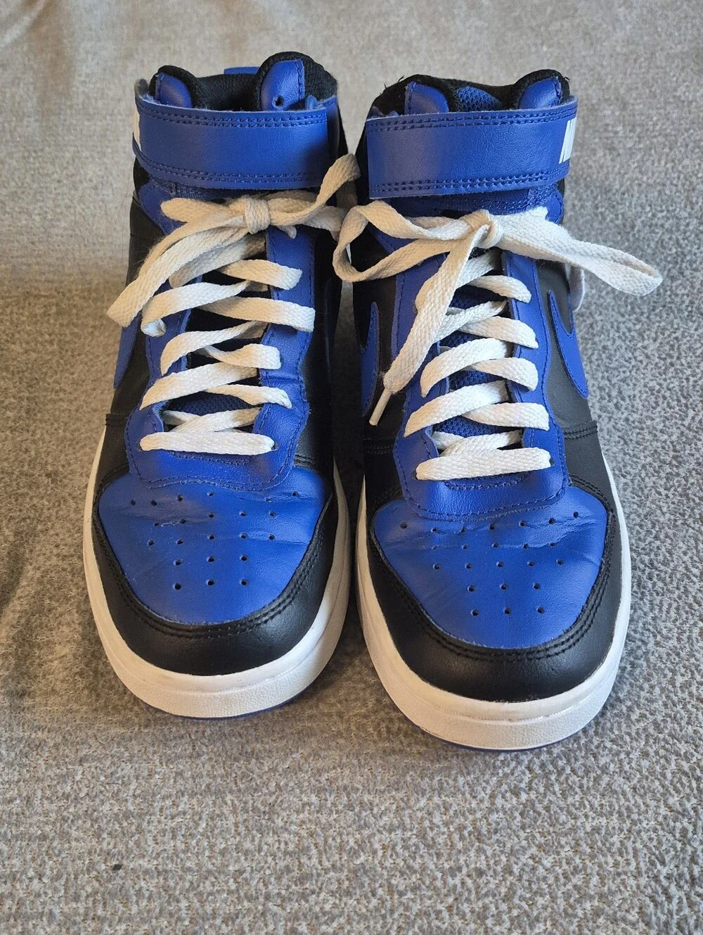 Nike Court Borough 6Y Mid 2 GS Youth Game Royal Black DM8872-001 Shoes,